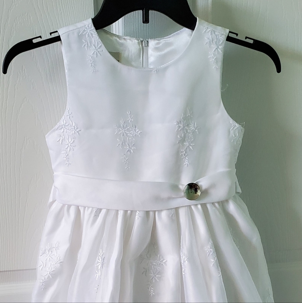 Girls Dressy Dress 7 White Couture Princess